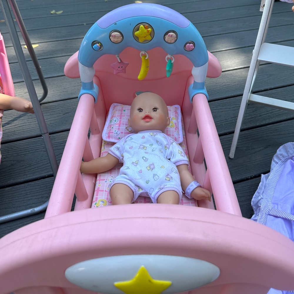 Baby doll rocker and baby doll